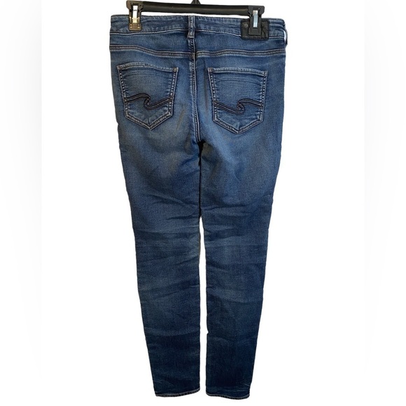Silver Jeans  Co. Aiko High Rise Skinny Joga. Jean Medium Wash Ladies W28/L31 - Picture 2 of 12